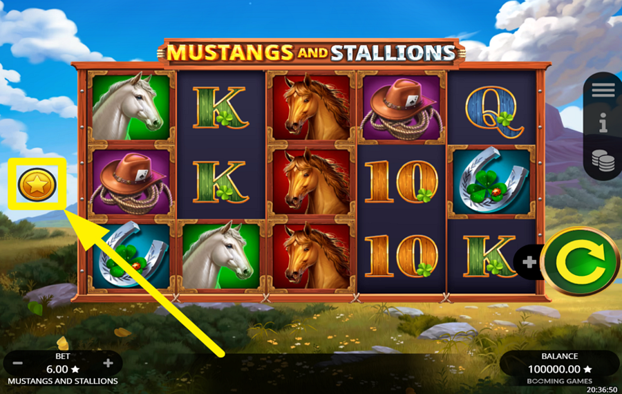Mustangs and Stallions ОТКРОЙТЕ БОНУСНУЮ ИГРУ.