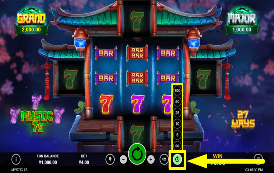 Mystic 7s ATTIVA LA RIPRODUZIONE AUTOMATICA.