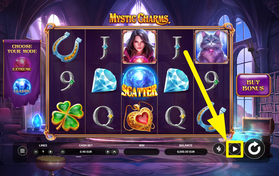 Mystic Charms ВЫБЕРИТЕ АВТОМАТИЧЕСКИЕ СПИНЫ.