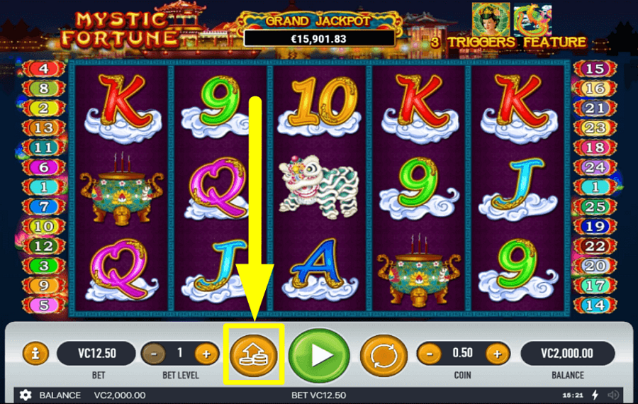Mystic Fortune IMPOSTA LA PUNTATA MASSIMA.