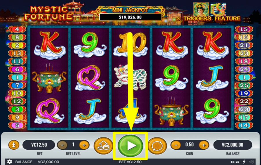 Mystic Fortune PREMI IL PULSANTE "GIOCA".