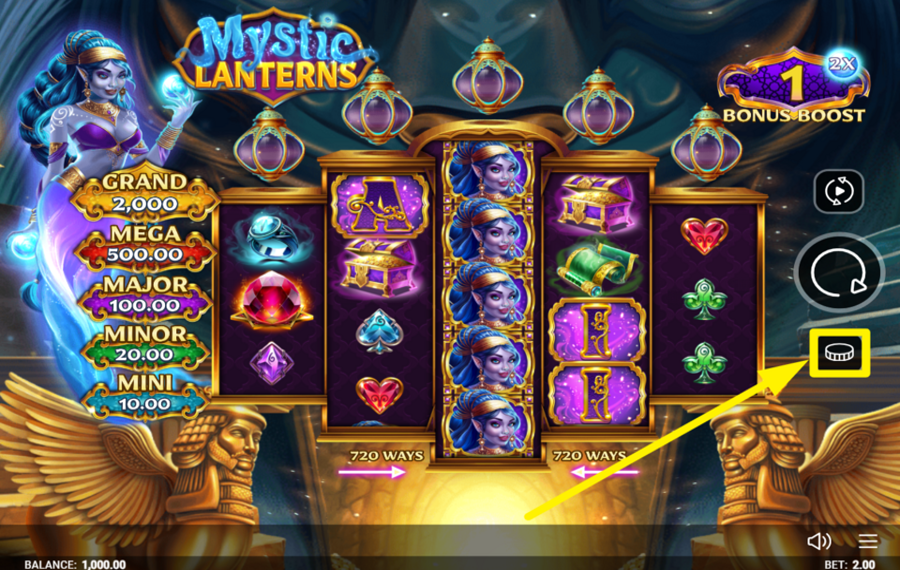 Mystic Lanterns SPECIFY YOUR WAGER.