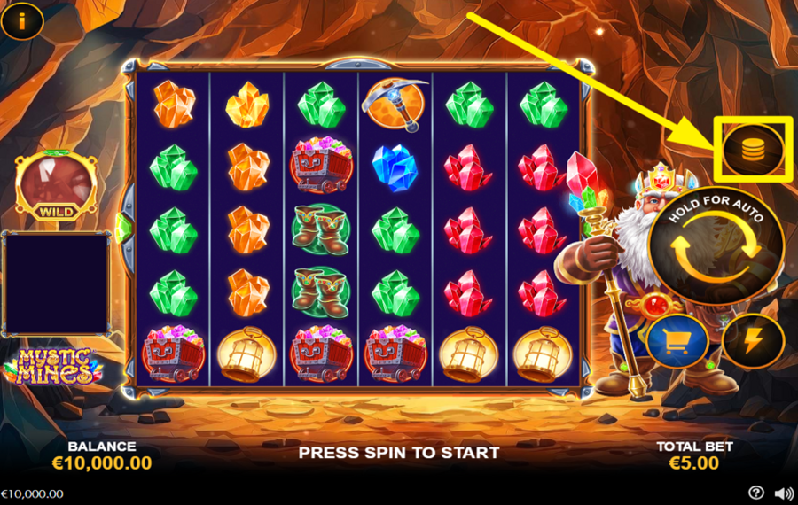 Mystic Mines WÄHLEN SIE IHREN EINSATZ.