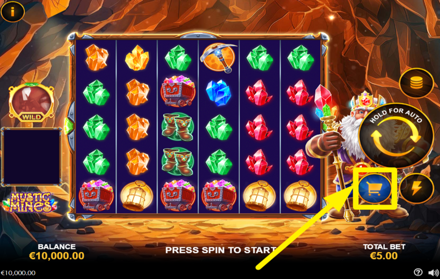 Mystic Mines KAUFEN SIE DAS BONUSSPIEL.