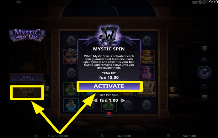 Mystic Spells TURN ON MYSTIC SPINS.