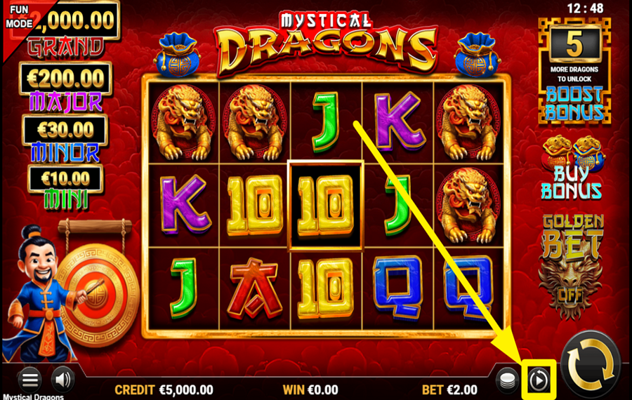 Mystical Dragons UTILIZE A REPRODUÇÃO AUTOMÁTICA.