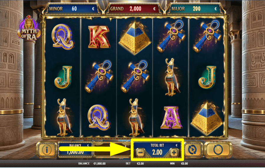 Myth of Ra DECIDE YOUR WAGER.