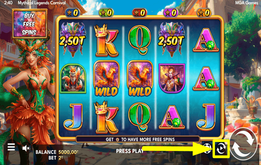 Mythical Legends Carnival UTILIZAR REPRODUCCIÓN AUTOMÁTICA.