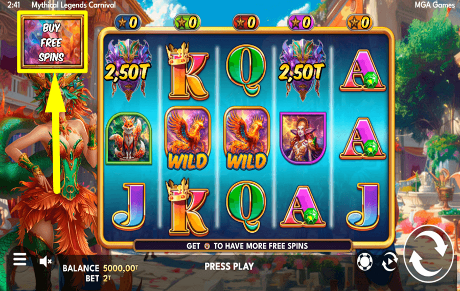 Mythical Legends Carnival COMPRA GIROS ADICIONALES.