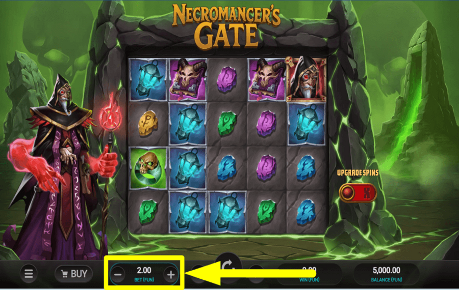 Necromancers Gate SELECT YOUR STAKE.