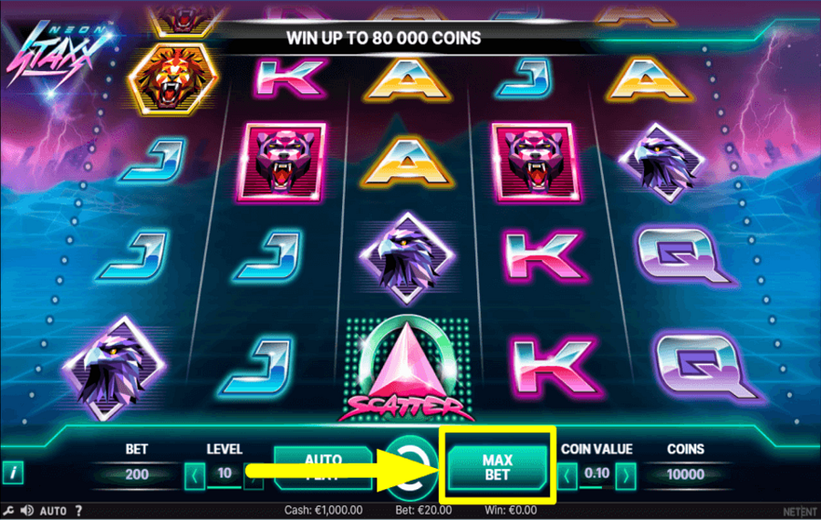 Neon Staxx WENDEN SIE DEN HÖCHSTEINSATZ AN.