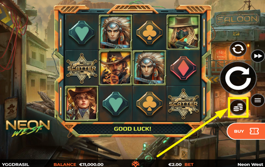 Neon West DÉTERMINEZ VOTRE MISE.