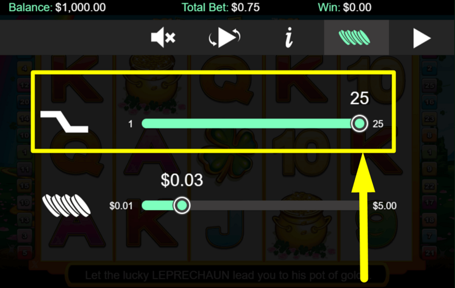 NextGen Gaming Irish Eyes WÄHLEN SIE DIE GEWINNLINIEN.