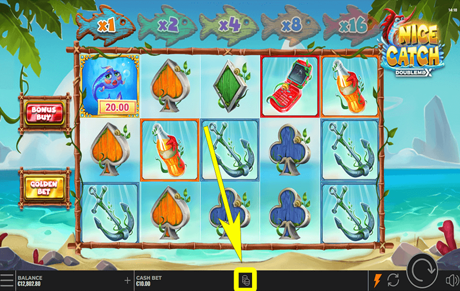 Nice Catch DoubleMax Choose your bet amount.