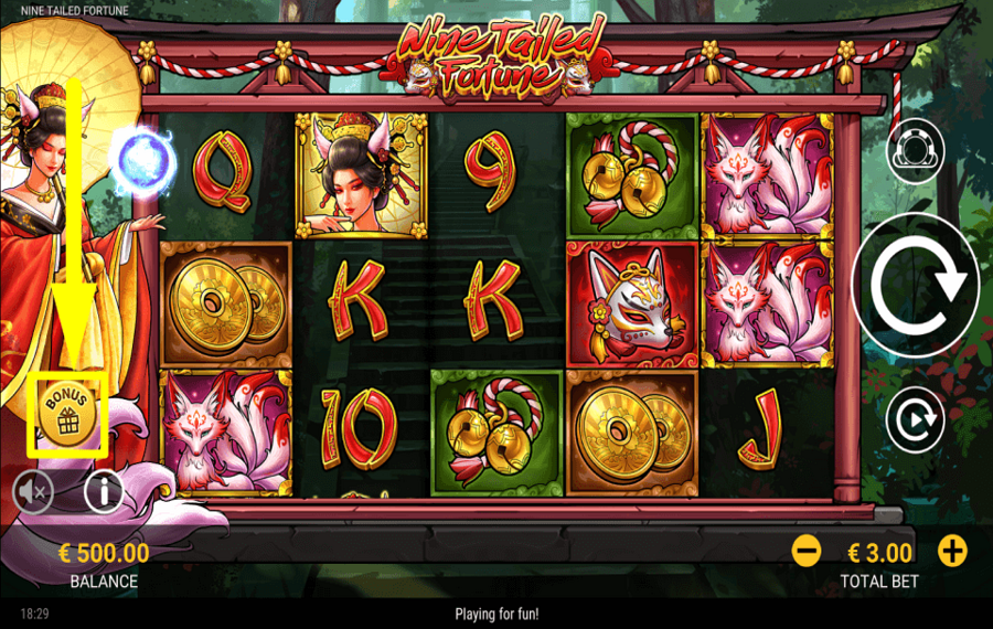 Nine Tailed Fortune КУПИТЕ ДОПОЛНИТЕЛЬНЫЕ ВРАЩЕНИЯ.