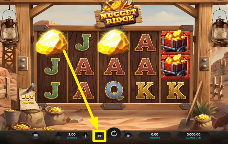 Nugget Ridge アクションのスピードを上げろ。