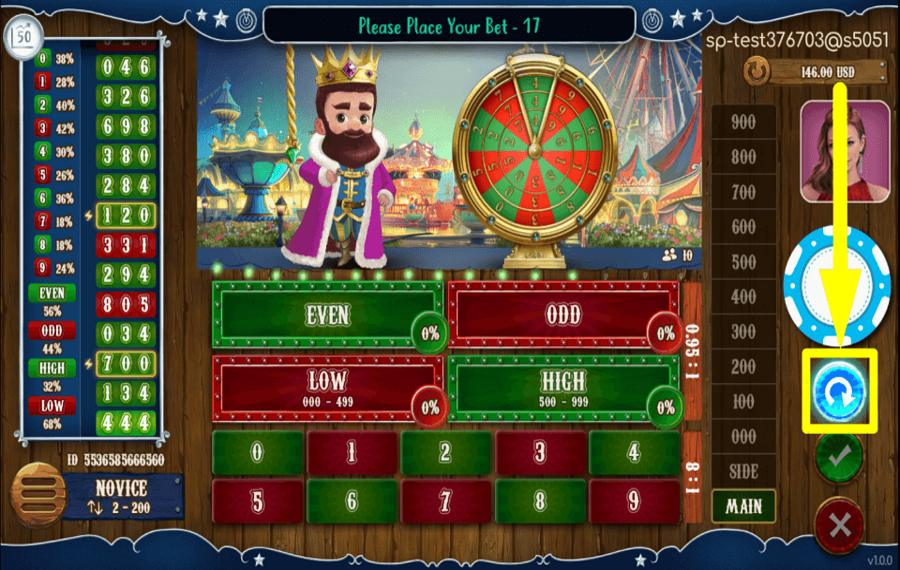 Number King APUESTAR DE NUEVO.