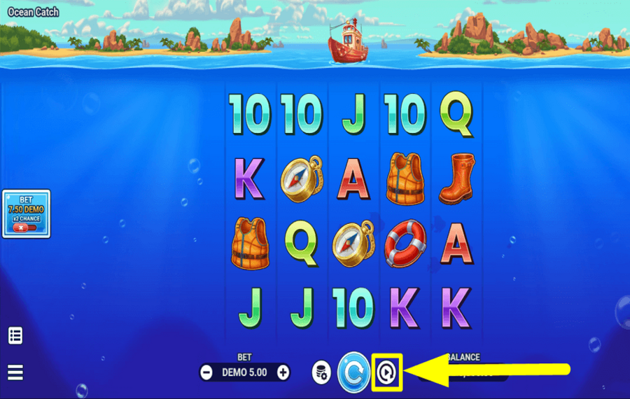 Ocean Catch CONTINUE WITH AUTO SPINS.