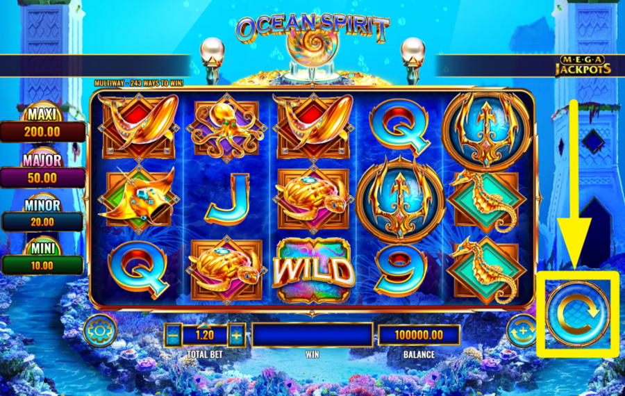 Ocean Spirit MegaJackpots TOURNEZ POUR GAGNER !