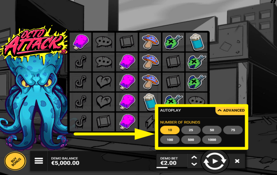 Octo Attack USE AUTOMATED SPINS.