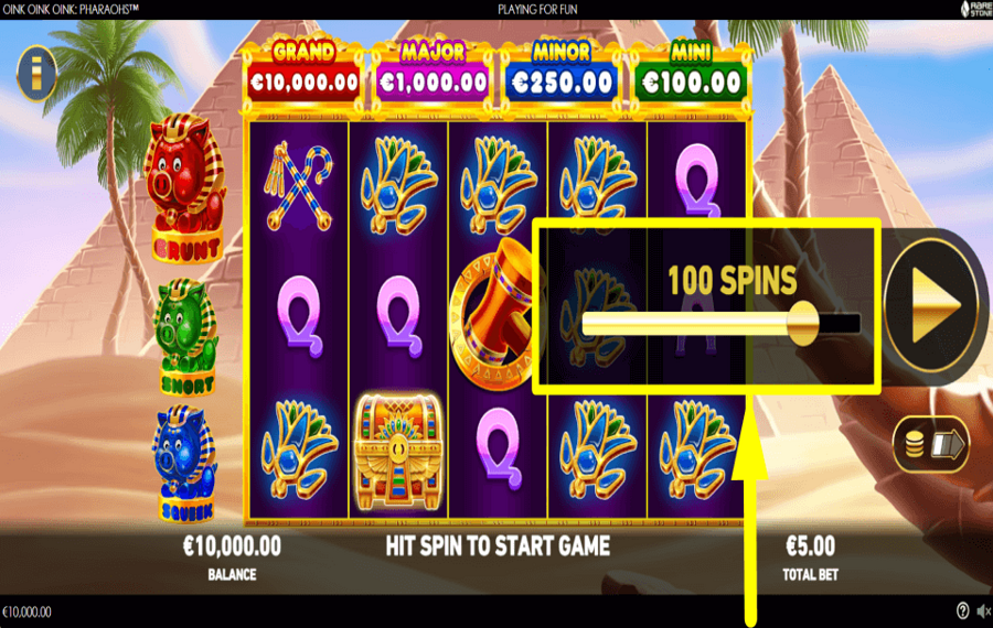 Oink Oink Oink Pharaohs НАЧАТЬ АВТОВОСПРОИЗВЕДЕНИЕ.