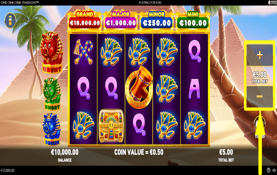 Oink Oink Oink Pharaohs УСТАНОВИТЕ СТАВКУ.