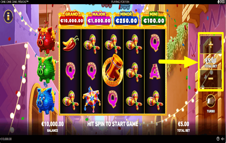 Oink Oink Oink Pinatas ВЫБЕРИТЕ СТАВКУ.