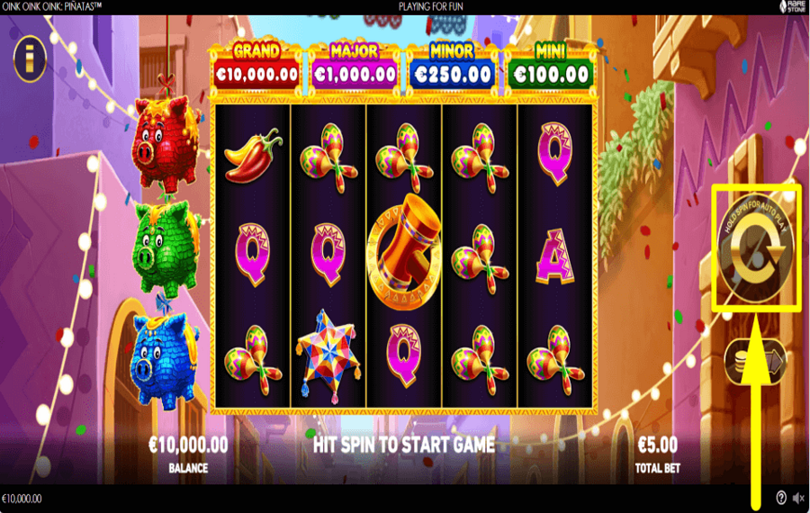 Oink Oink Oink Pinatas НАЧНИТЕ АЗАРТНЫЕ ИГРЫ.