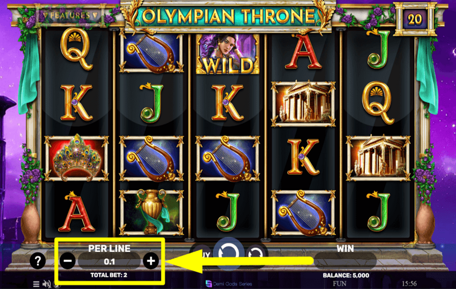 Olympian Throne WÄHLEN SIE DEN GESAMTEN EINSATZ.