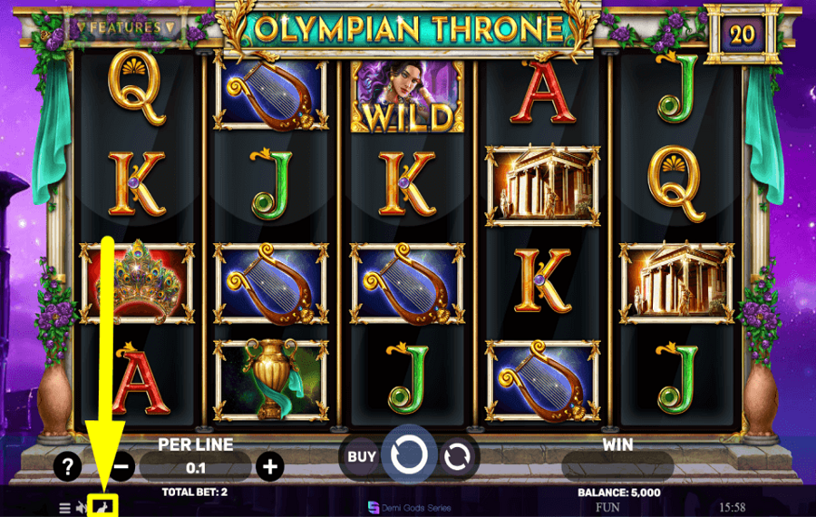 Olympian Throne BESCHLEUNIGEN SIE DAS SPIEL.