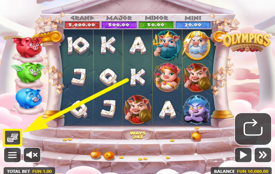 Olympigs AJUSTEZ LE MONTANT DE VOTRE MISE.