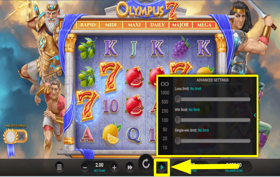 Olympus 7s Dream Drop CONTINUA AUTOMATICAMENTE.