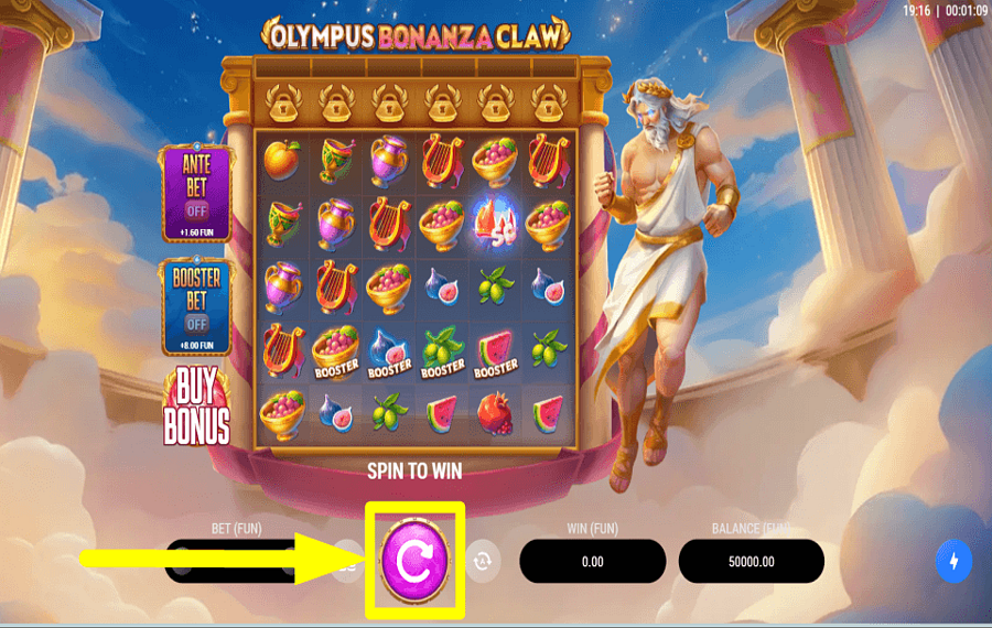 Olympus Bonanza Claw COMIENCE A APUESTAR.