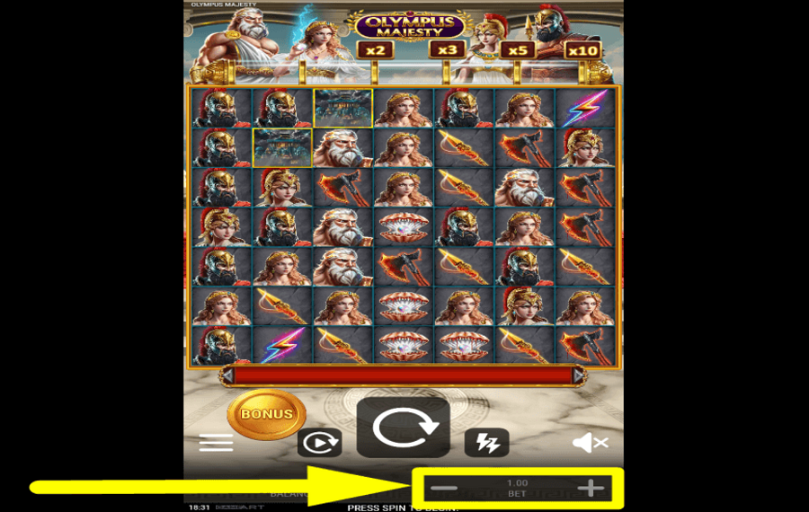 Olympus Majesty PLACE YOUR WAGER.