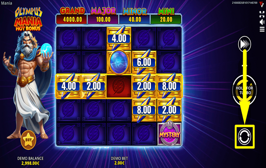 Olympus Mania Hot Bonus CHOOSE AUTOPLAY.