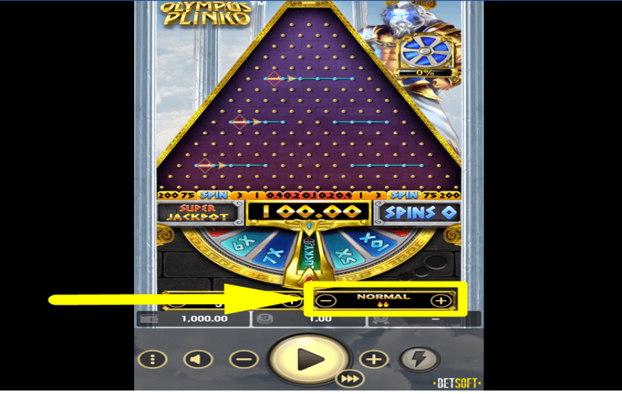 Olympus Plinko CHOISISSEZ LA VOLATILITÉ DU JEU.