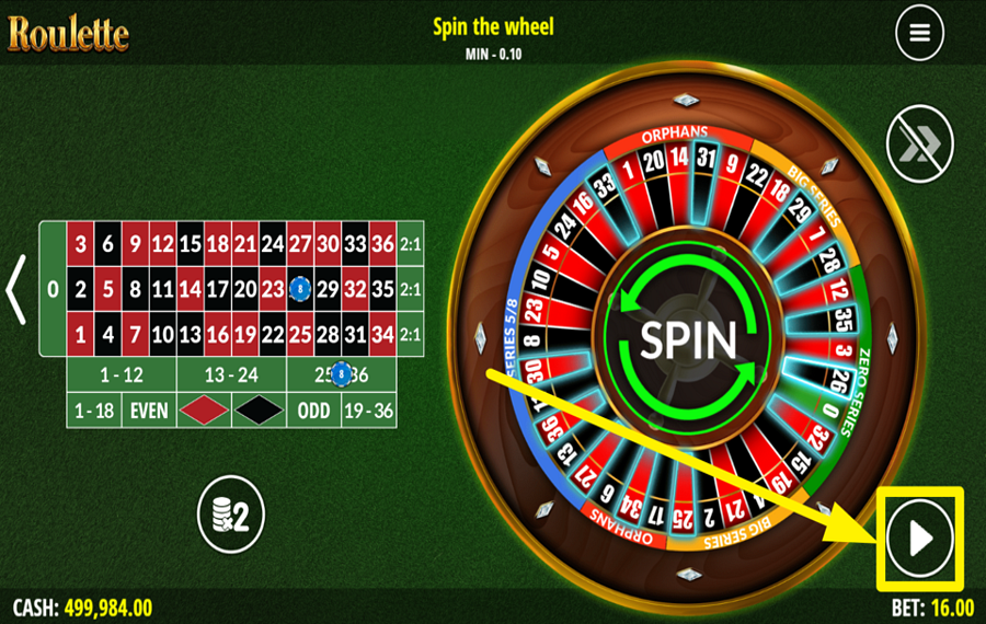 On Demand Roulette UTILIZZA LA FUNZIONE DI RIPRODUZIONE AUTOMATICA.