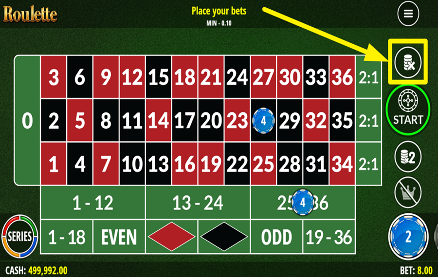 On Demand Roulette ANNULLA LA SCOMMESSA SELEZIONATA.