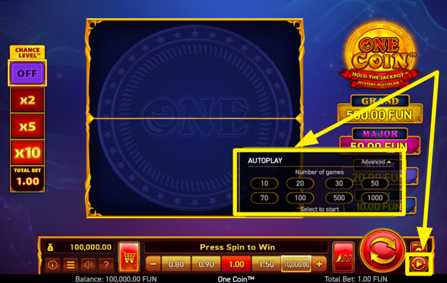 One Coin ВКЛЮЧИТЬ АВТОВОСПРОИЗВЕДЕНИЕ.