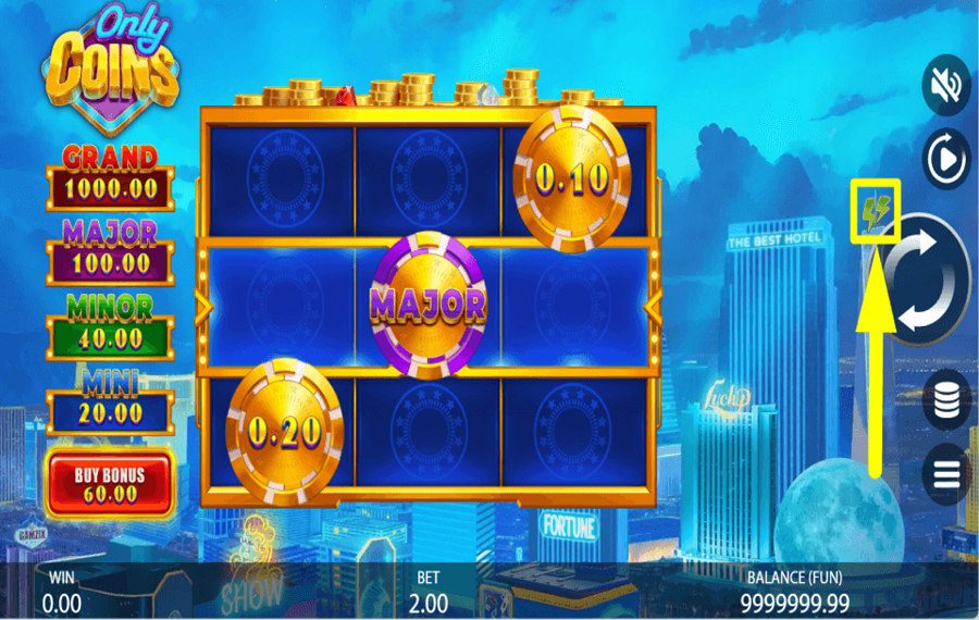 Only Coins ERHÖHEN SIE DAS TEMPO.