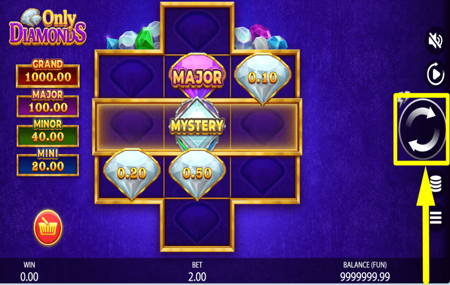 Only Diamonds SPIN FOR REWARDS.