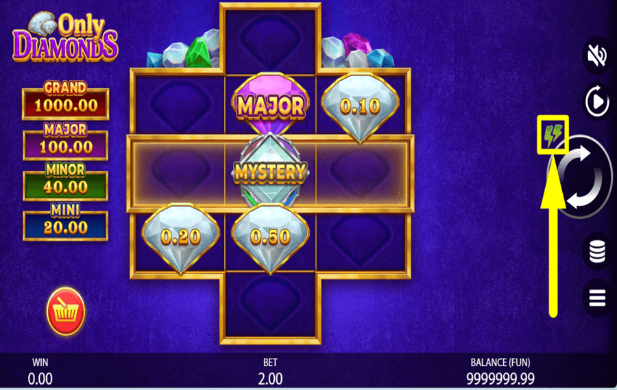 Only Diamonds SPEED UP THE GAME.