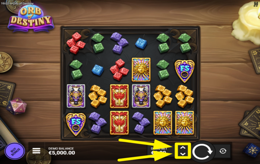 Orb of Destiny CHOOSE THE TOTAL BET.