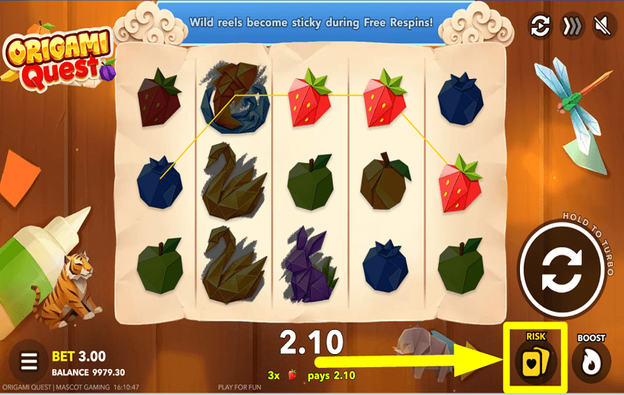 Origami Quest ATTEMPT TO GAMBLE.