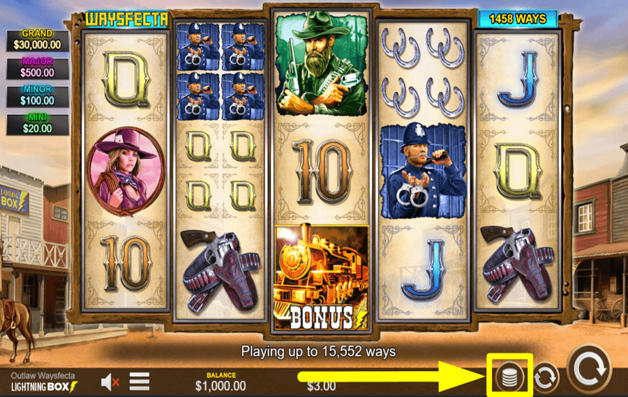 Outlaw Waysfecta CHOOSE YOUR TOTAL BET.