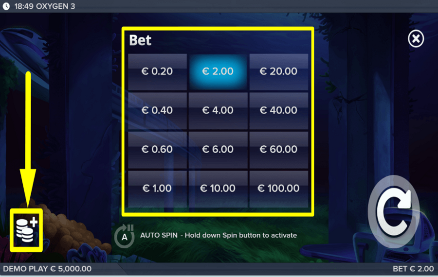 Oxygen 3 ВЫБЕРИТЕ СВОЮ СТАВКУ.