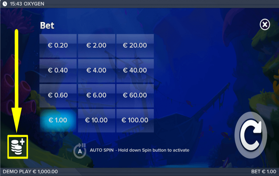 Oxygen PLACE YOUR TOTAL BET.