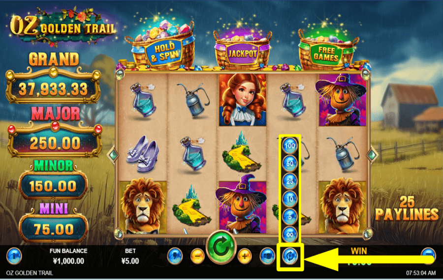 Oz Golden Trail START AUTOPLAY.