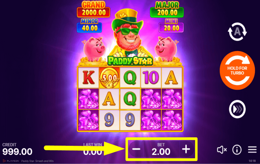 Paddy Star Smash and Win FAITES VOTRE MISE.