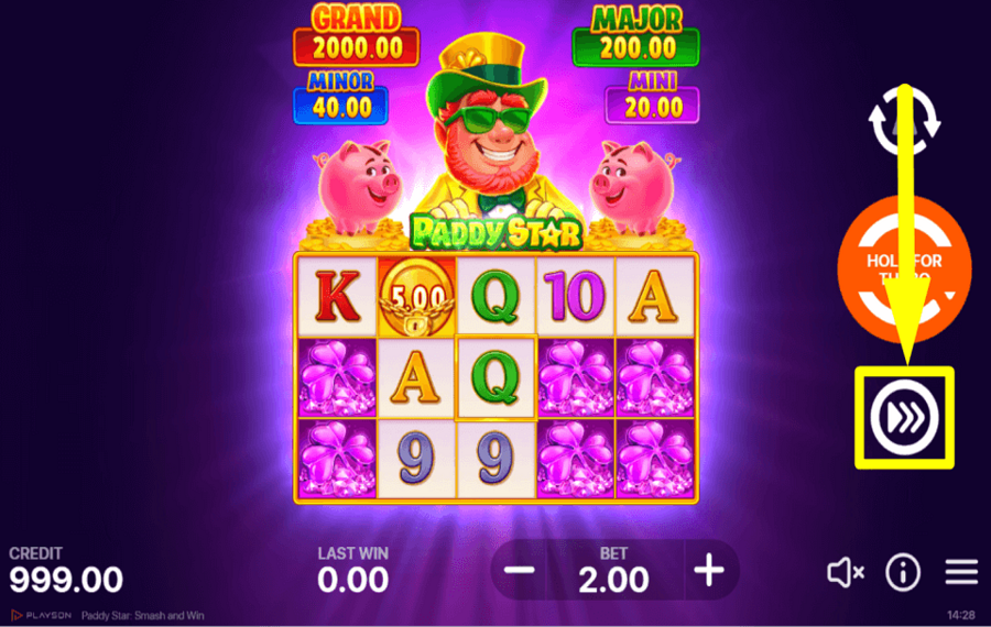 Paddy Star Smash and Win ACCÉLÉREZ LE RYTHME.